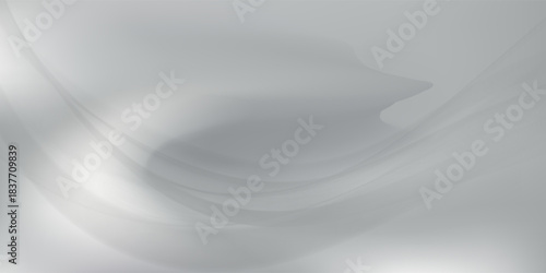 Silver foil background with metal mirror texture. Chrome gradient surface with light gloss simple abstract. Vector Eps 10