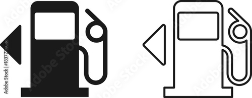 Gas Pump and Fuel Station Icons