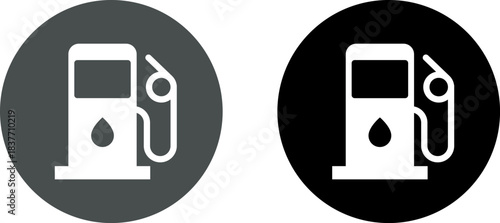 Monochromatic Gas Pump Icons
