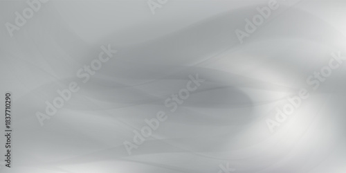 Silver foil background with metal mirror texture. Chrome gradient surface with light gloss simple abstract. Vector Illustration