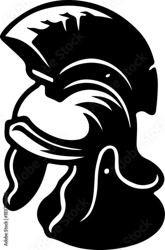 Ancient Roman Helmet Vector Legionary Crest Icon