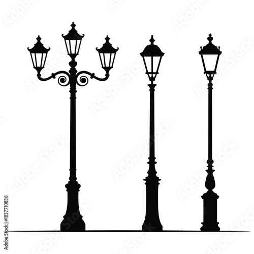 street lamp vector