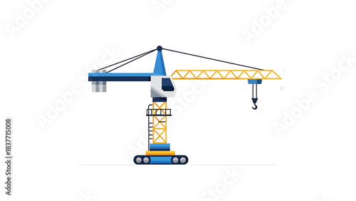 Construction crane industrial heavy machinery for building sites and infrastructure development