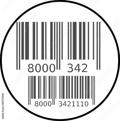 Ean code barcode with numbers for product identification