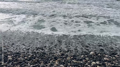 Ocean Waves in Motion on the Shore
