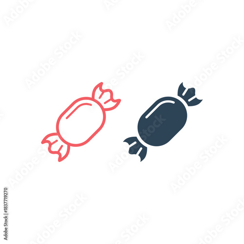 Candy icons set vector symbol