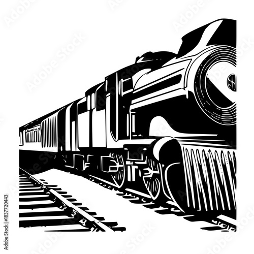 steam locomotive on the railway