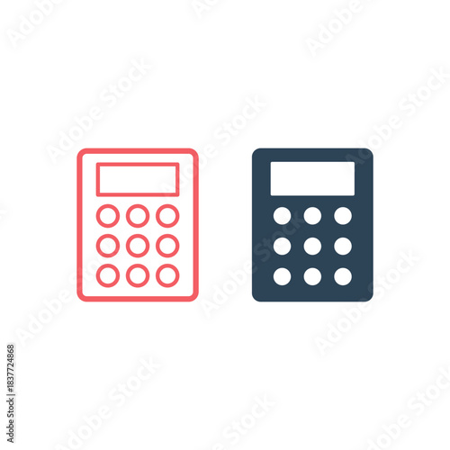 Calculator icons set vector Savings finances sign economy concept trendy Flat style for graphic design