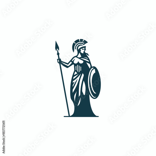 Athena Goddess of War Logo