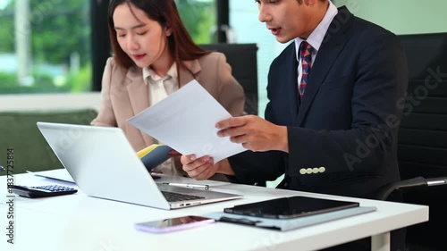 Business team meeting. professional investor working new start up project. Finance task. with smart phone and laptop and digital tablet computer