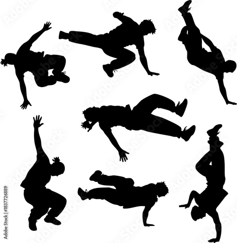 Street Dancer Silhouette Set - Freezes and Handstands
