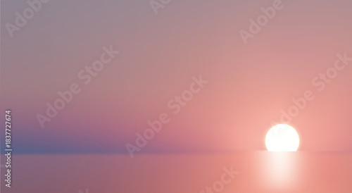 Luxury blurred sunset sea background. Rich amber or blue tones for corporate branding, website, presentation. Perfect for artistic book covers, music album art, poster design. Abstract vector backdrop