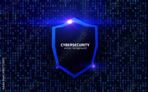 Shield icon with a digital finish, symbolizing cybersecurity and data protection. Perfect for corporate presentations, fintech branding, antivirus software, fiintech branding, and secure networks
