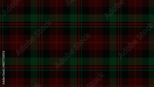 Checkered tartan plaid with twill weave repeat pattern in green black white.Christmas gingham seamless pattern.Geometric graphic vector illustration background design for fabric and print.