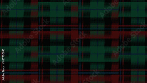 Checkered tartan plaid with twill weave repeat pattern in green black white.Christmas gingham seamless pattern.Geometric graphic vector illustration background design for fabric and print.