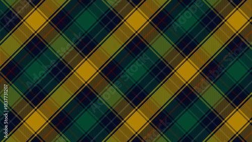 Checkered tartan plaid with twill weave repeat pattern in green black white.Christmas gingham seamless pattern.Geometric graphic vector illustration background design for fabric and print.
