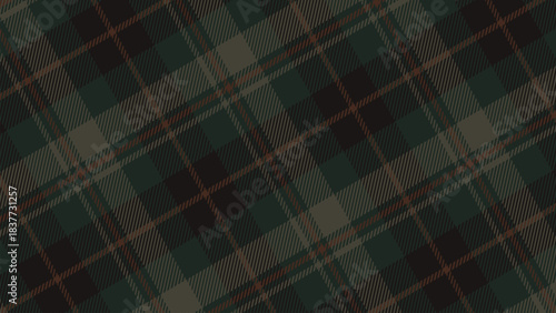 Checkered tartan plaid with twill weave repeat pattern in green black white.Christmas gingham seamless pattern.Geometric graphic vector illustration background design for fabric and print.