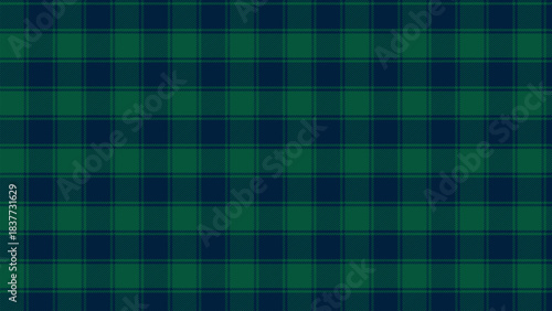 Checkered tartan plaid with twill weave repeat pattern in green black white.Christmas gingham seamless pattern.Geometric graphic vector illustration background design for fabric and print.