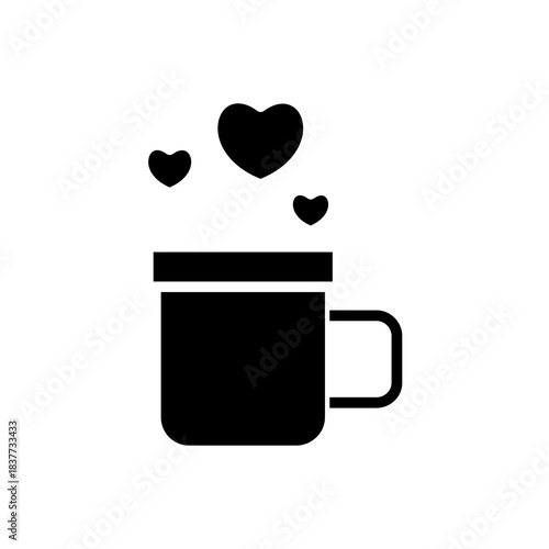 A simple, inviting depiction of a steaming cup of coffee, symbolizing warmth, energy, comfort, and the rich aroma of a freshly brewed drink.
