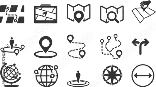 Icon of Navigation Address and maping icons
