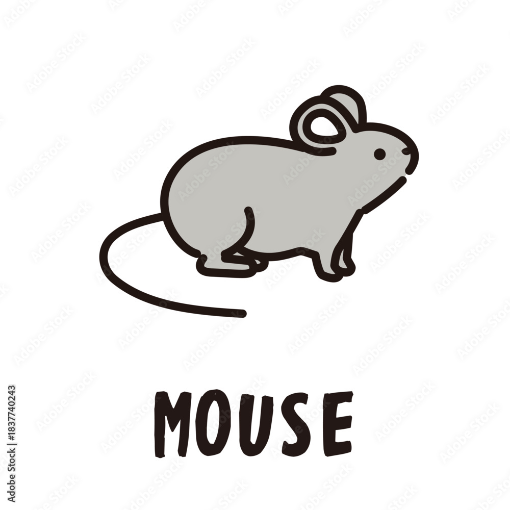 Obraz premium ねずみのアイコンイラスト