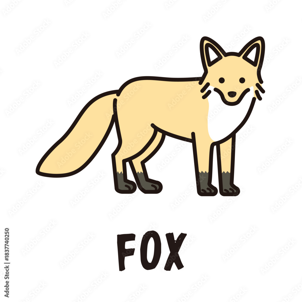 Obraz premium 狐のアイコンイラスト