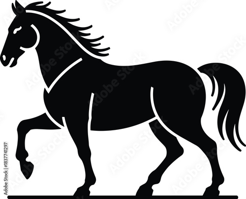 horse silhouette vector