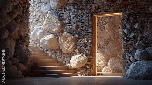 Tranquil space with plush bed historic site photography indoor serene atmosphere