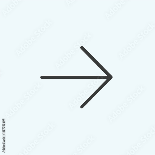  Minimal Line Icon of Arrow Right – Simple Outline Symbol for Navigation, Next, and Direction