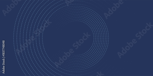 Abstract Digital Circles of Particles with Noise. Futuristic Circular Sound Wave. Big Data Visualization. 3D Virtual Space VR Cyberspace. Crypto Currency Concept. Vector Illustration.