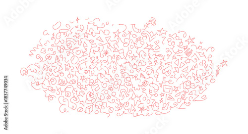 Line art doodle of a ballpoint pen. Stock vector illustration

