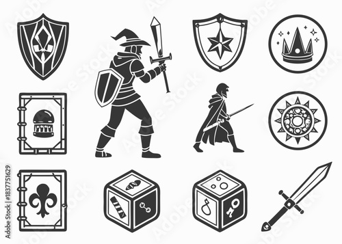 Rpg icons set