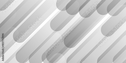 Abstract minimal white and grey glossy squares triangle, abstract tech corporation smooth web space surface digital banner design stripes concept for web, flyer.	
