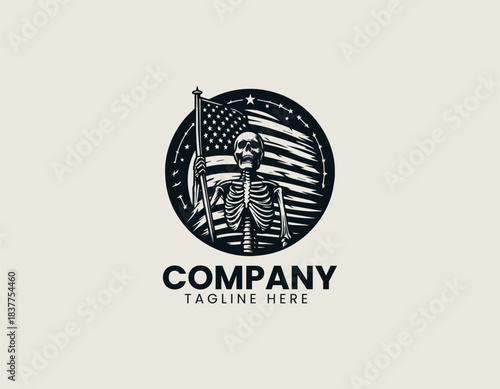 flag Of The Dead black vector logo illustration