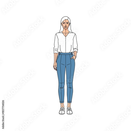 Portrait of a smiling mature female doctor in a blue uniform with a stethoscope, standing with arms crossed, a professional healthcare worker