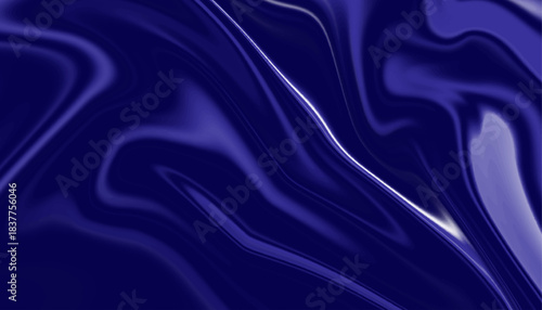 Deep Blue Liquid Abstract Flow