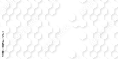 White paper texture abstract grid tile seamless hexagon wall creative metal business wallpaper texture background.	
