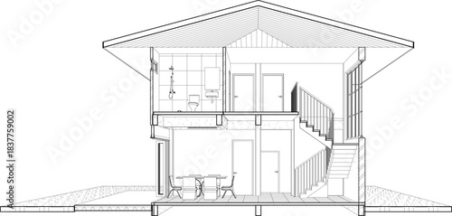 3D illustration of residential project