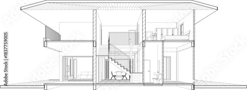3D illustration of residential project