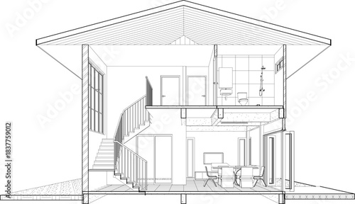 3D illustration of residential project