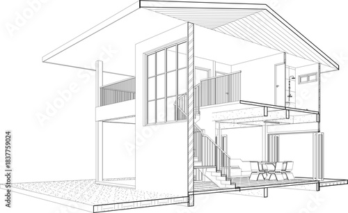 3D illustration of residential project