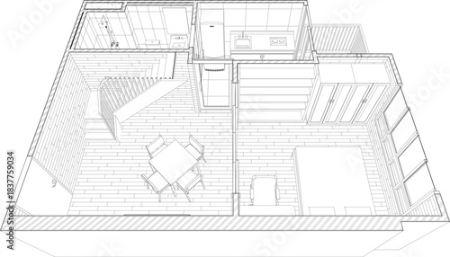 3D illustration of residential project