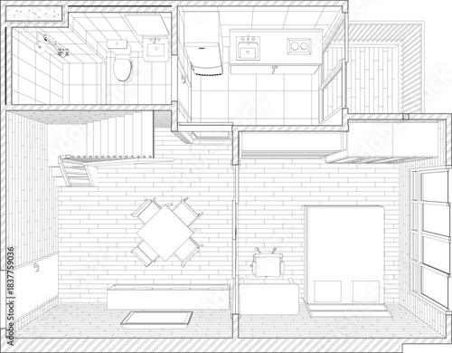 3D illustration of residential project