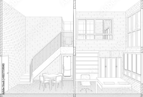 3D illustration of residential project