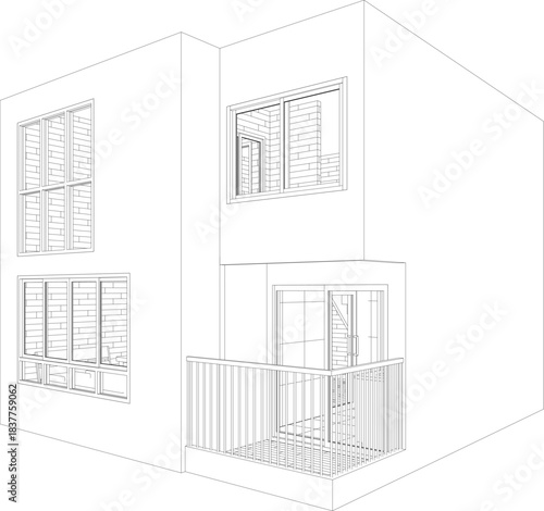 3D illustration of residential project