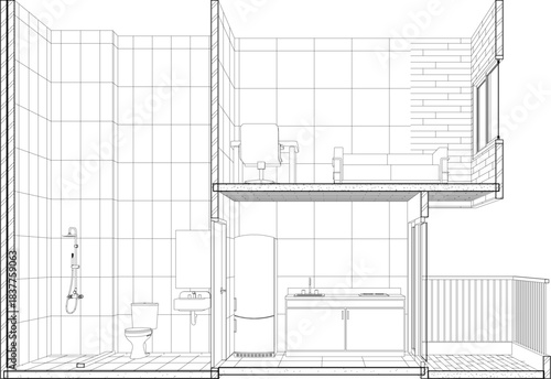 3D illustration of residential project