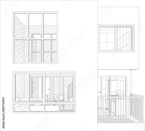 3D illustration of residential project
