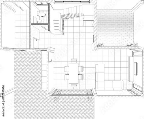 3D illustration of residential project