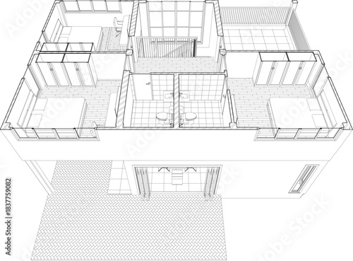 3D illustration of residential project