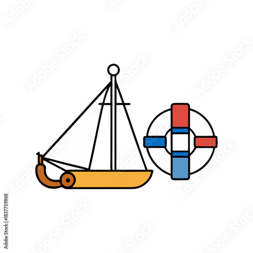 sailing ship vector illustration